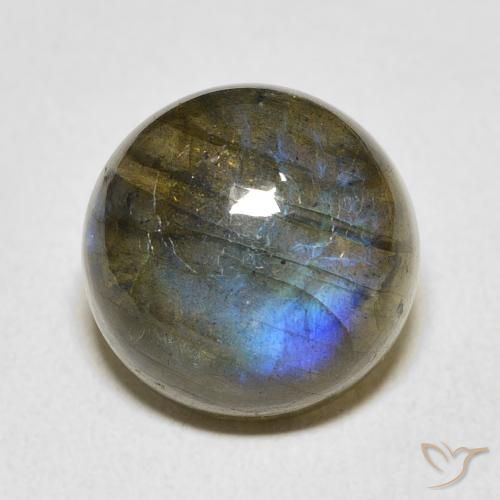 12.91ct 天然 マルチカラー ラブラドライト, ラウンド, 半透明