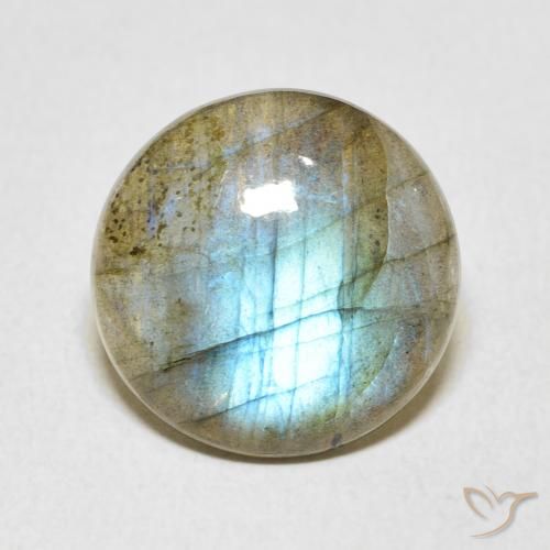 6.38ct 天然 マルチカラー ラブラドライト, ラウンド, 半透明