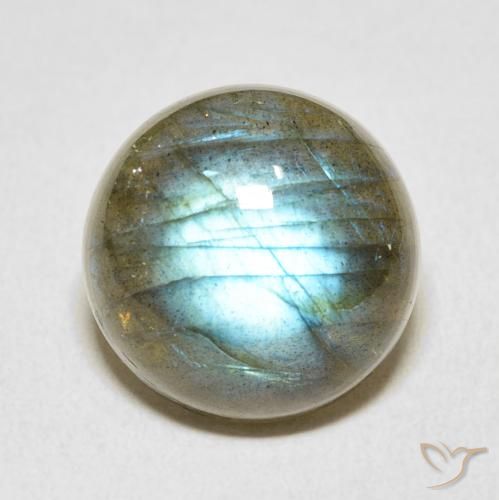 12.56ct 天然 マルチカラー ラブラドライト, ラウンド, 半透明