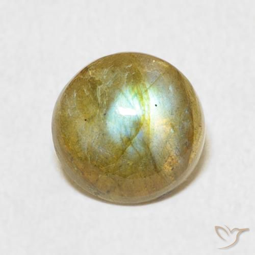 1.62ct 天然 マルチカラー ラブラドライト, ラウンド, 半透明