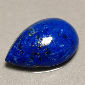 4.34カラットの天然ロイヤルブルーラピスラズリ（14.6×9.8 mm・洋梨の形）
