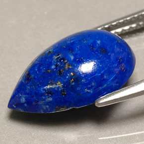 4.34カラットの天然ロイヤルブルーラピスラズリ（14.6×9.8 mm・洋梨の形）