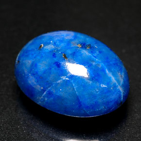 5.76カラットの天然ロイヤルブルーラピスラズリ（12.9×9.8 mm・オーバルカット）