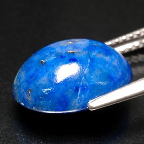 5.76カラットの天然ロイヤルブルーラピスラズリ（12.9×9.8 mm・オーバルカット）