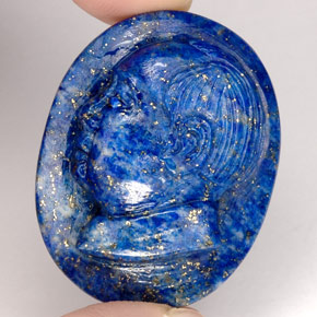 55.96カラットの天然ロイヤルブルーラピスラズリ（30.4×23.9 mm・ファンシーシェイプ）