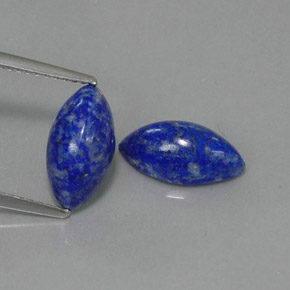 カラットの天然ロイヤルブルーラピスラズリ（11.7×6.2 mm・マーキス）