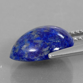 3.68カラットの天然ロイヤルブルーラピスラズリ（11.4×9.2 mm・洋梨の形）