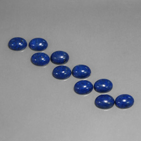 カラットの天然ロイヤルブルーラピスラズリ（8.1×6.1 mm・オーバルカット）