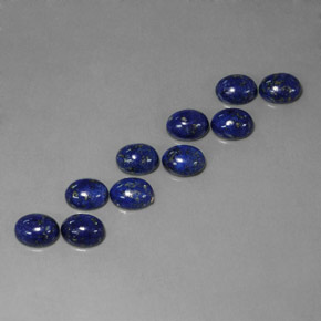 カラットの天然ロイヤルブルーラピスラズリ（8.1×6.1 mm・オーバルカット）