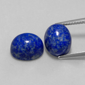 カラットの天然ロイヤルブルーラピスラズリ（10.1×8.1 mm・オーバルカット）