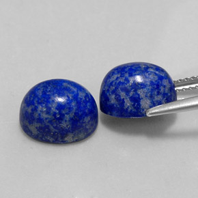 カラットの天然ロイヤルブルーラピスラズリ（10.1×8.1 mm・オーバルカット）