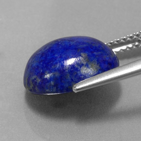 5.56カラットの天然ロイヤルブルーラピスラズリ（12×10 mm・オーバルカット）