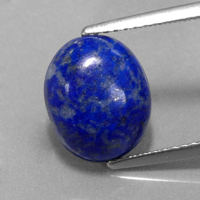 3.72カラットの天然ロイヤルブルーラピスラズリ（11.1×9.2 mm・オーバルカット）