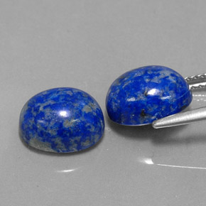 カラットの天然ロイヤルブルーラピスラズリ（10.3×8.2 mm・オーバルカット）