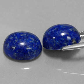 カラットの天然ロイヤルブルーラピスラズリ（11.2×9.2 mm・オーバルカット）