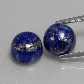 カラットの天然バイオレットブルーラピスラズリ（8.12 mm・ラウンドカット）