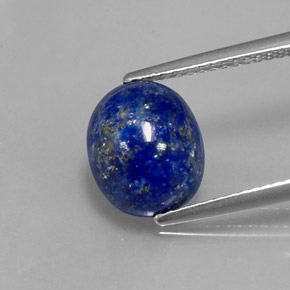 3.38カラットの天然ロイヤルブルーラピスラズリ（10.4×8.5 mm・オーバルカット）