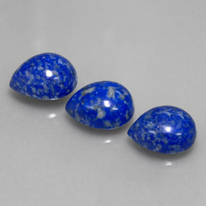 カラットの天然ロイヤルブルーラピスラズリ（10.1×8.2 mm・洋梨の形）