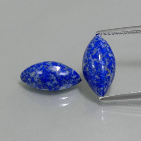 カラットの天然ロイヤルブルーラピスラズリ（14.1×7.2 mm・マーキス）