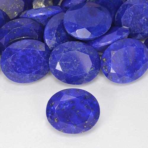 4.33ct 天然 濃いネイビーブルー ラピスラズリ, 楕円形, オペーク