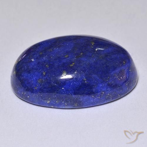 10.71カラットの天然ネイビーブルーラピスラズリ（17.3×12.3 mm・オーバルカット）