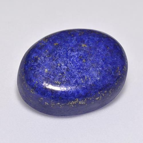 14.45カラットの天然濃いネイビーブルーラピスラズリ（16.8×12.7 mm・オーバルカット）
