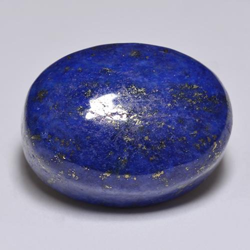 14.49カラットの天然とても濃い青ラピスラズリ（16.1×12.2 mm・オーバルカット）