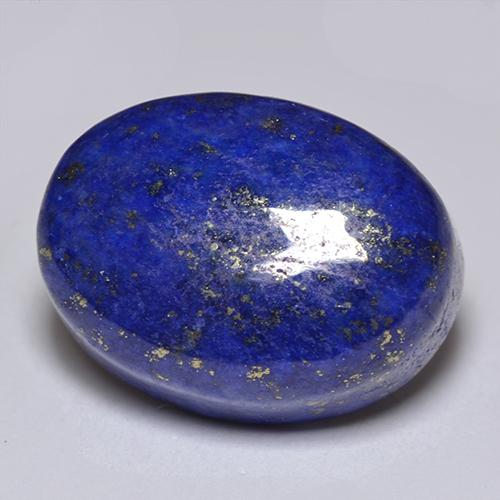 14.49カラットの天然とても濃い青ラピスラズリ（16.1×12.2 mm・オーバルカット）