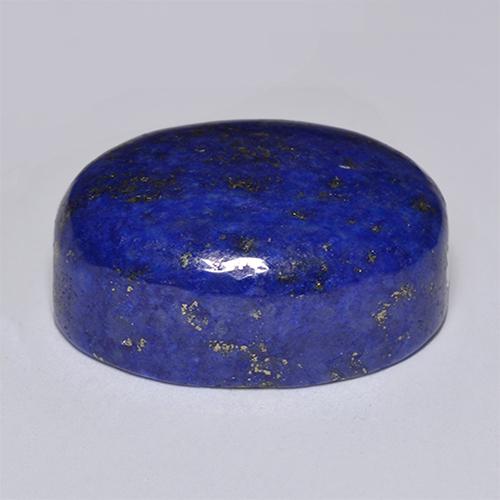 14.49カラットの天然とても濃い青ラピスラズリ（16.1×12.2 mm・オーバルカット）