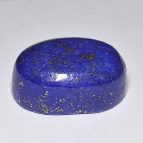 12.72カラットの天然濃いエジプシャンブルーラピスラズリ（15.6×11.2 mm・オーバルカット）