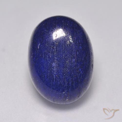 8.54カラットの天然ダークブルーラピスラズリ（14.2×10.6 mm・オーバルカット）