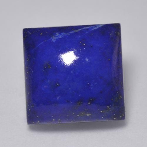 7.67カラットの天然濃いネイビーブルーラピスラズリ（11.1×10.9 mm・四角）