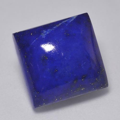 7.67カラットの天然濃いネイビーブルーラピスラズリ（11.1×10.9 mm・四角）