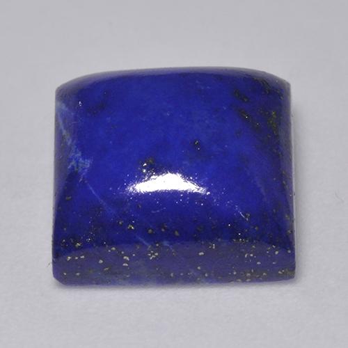 7.67カラットの天然濃いネイビーブルーラピスラズリ（11.1×10.9 mm・四角）
