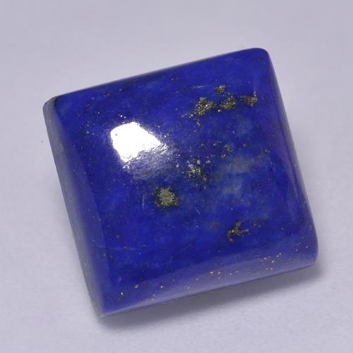 7.34カラットの天然濃いネイビーブルーラピスラズリ（11.2×10.9 mm・四角）