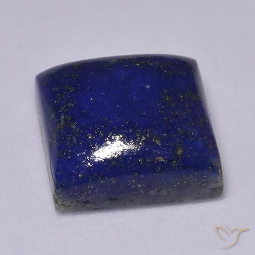 7.54カラットの天然ダークブルーラピスラズリ（10.9×10.9 mm・四角）