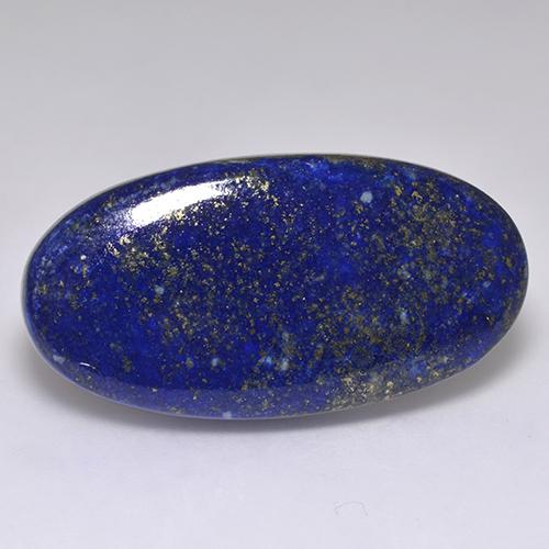 59.23カラットの天然ダークブルーラピスラズリ（39.8×20.6 mm・オーバルカット）
