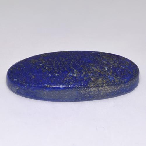 59.23カラットの天然ダークブルーラピスラズリ（39.8×20.6 mm・オーバルカット）