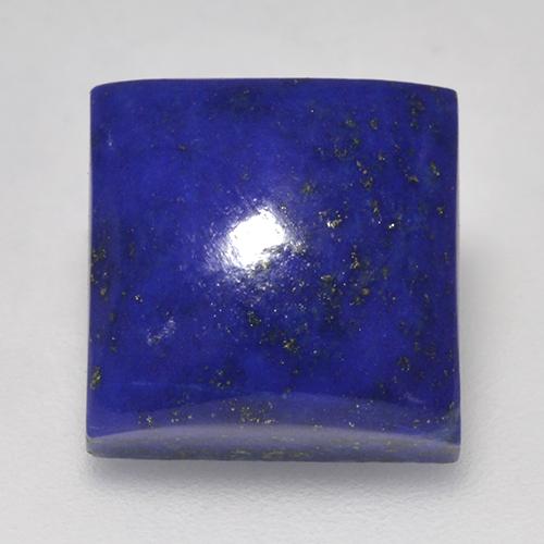 7.85カラットの天然濃いネイビーブルーラピスラズリ（11×11 mm・四角）