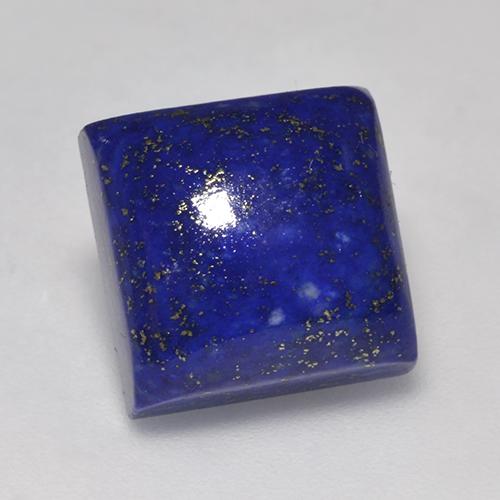 7.97カラットの天然濃いネイビーブルーラピスラズリ（11×11 mm・四角）