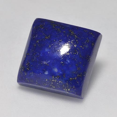 7.97カラットの天然濃いネイビーブルーラピスラズリ（11×11 mm・四角）