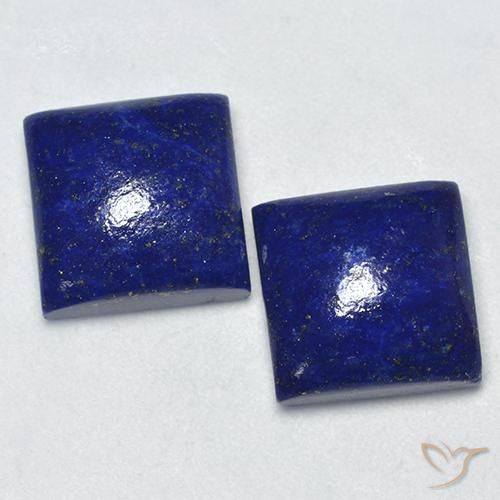 14.39カラットの天然ダークブルーラピスラズリ（11.1×11 mm・四角）