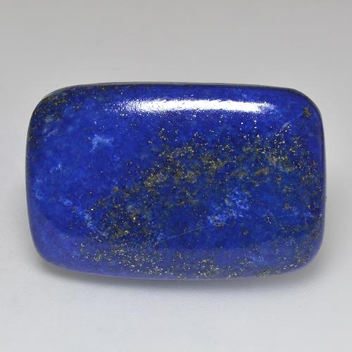 37.33カラットの天然エレクトリックブルーラピスラズリ（30.7×20.2 mm・クッションカット）