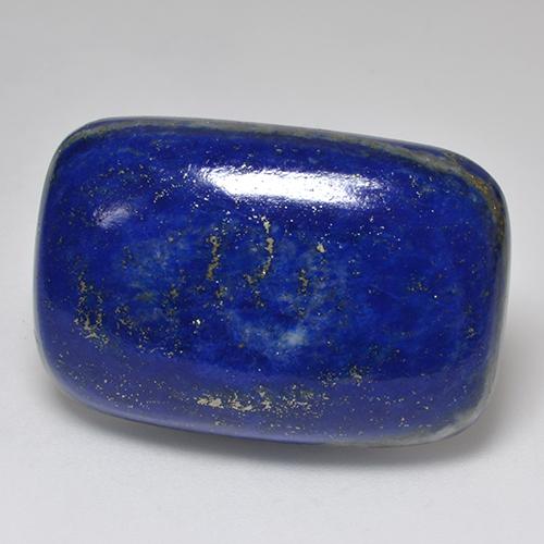 50.14カラットの天然ダークブルーラピスラズリ（30.3×20.1 mm・クッションカット）