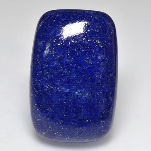 49.35カラットの天然ダークブルーラピスラズリ（30.5×20.1 mm・クッションカット）