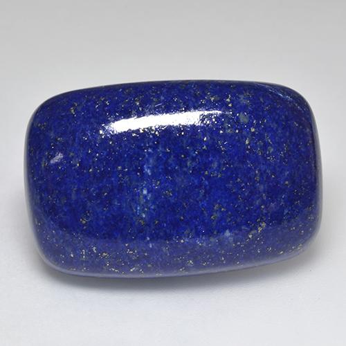 49.35カラットの天然ダークブルーラピスラズリ（30.5×20.1 mm・クッションカット）