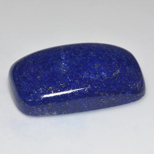 49.35カラットの天然ダークブルーラピスラズリ（30.5×20.1 mm・クッションカット）