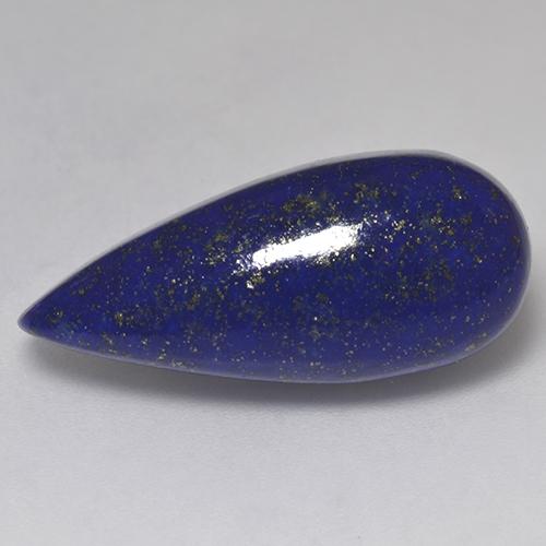 15.99カラットの天然ダークブルーラピスラズリ（23.9×10.5 mm・洋梨の形）