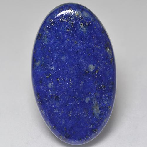 34.75カラットの天然エレクトリックブルーラピスラズリ（28.9×17.5 mm・オーバルカット）