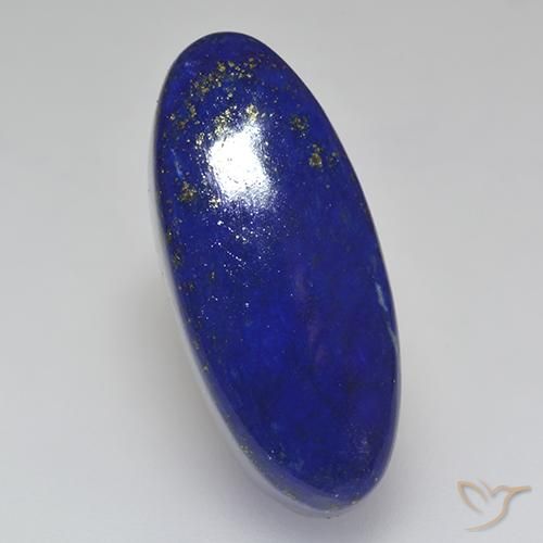 25.74ct 天然 濃いネイビーブルー ラピスラズリ, 楕円形, オペーク